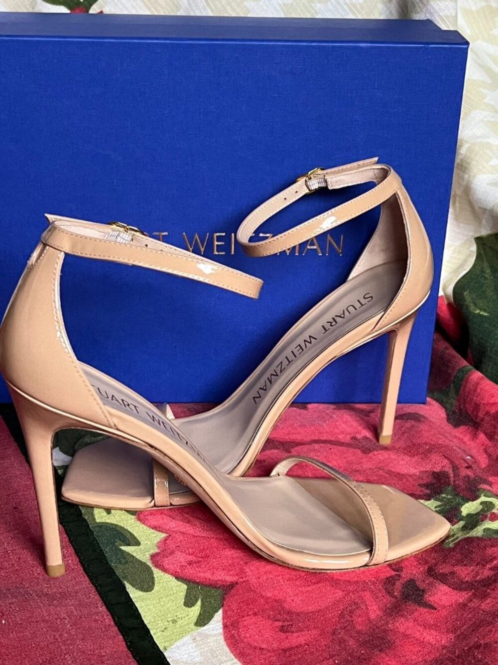 Stuart Weitzman Nudistcurve100 Ankle-Strap/Patent Leather - Picture 4 of 8